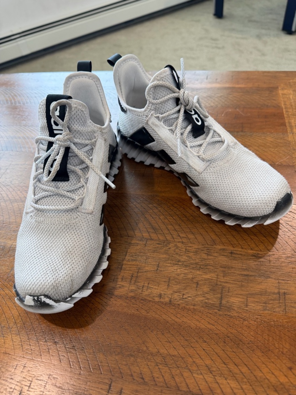 adidas Kids Sneakers Light Gray with Black Accents